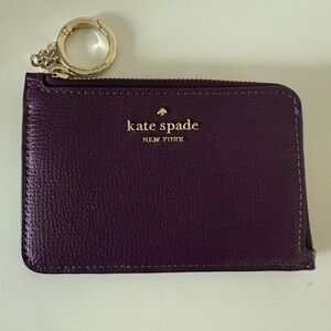 Kate Spade Darcy Medium L Zip Card Holder Deep Purple